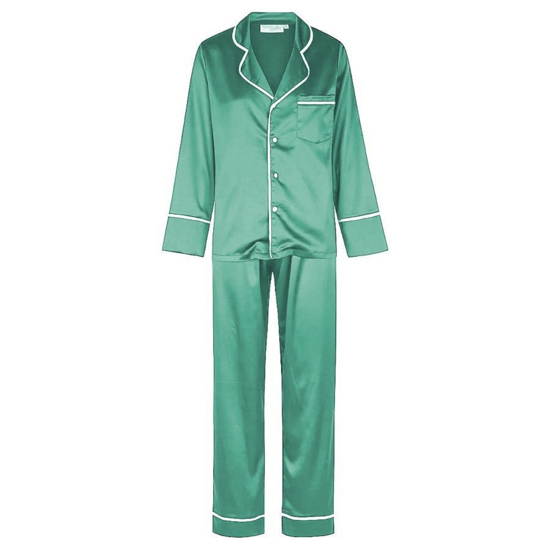Personalised Luxury Satin Long Sleeve Pyjama Set - Forest Green – HA  Designs LTD