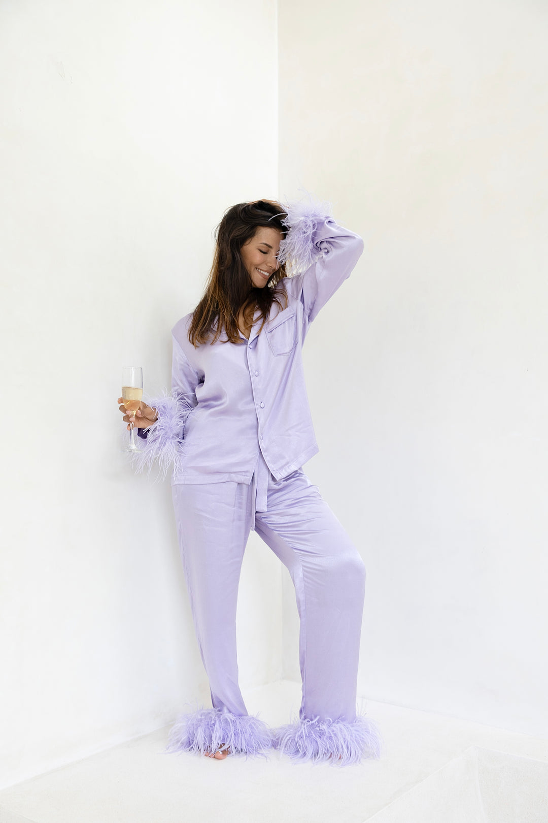 Limited Edition Purple Feather Pyjama Winter Set