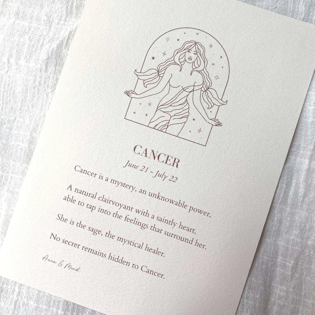 Zodiac Print A5 Portrait Poem