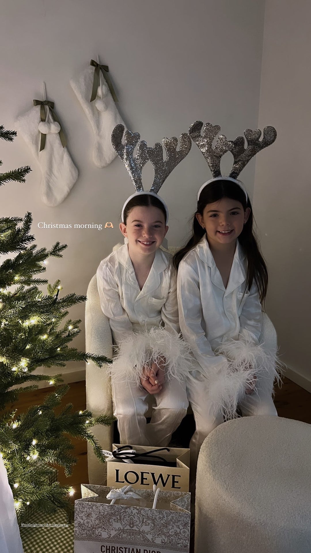 Kids Feather Pyjama Winter Set - Ivory