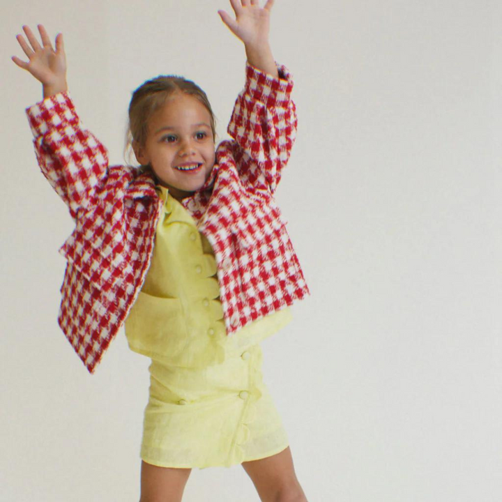 Kids Luna Yellow Linen Skirt