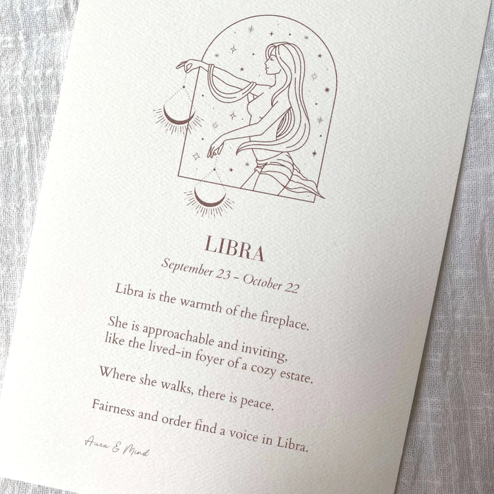 Zodiac Print A5 Portrait Poem