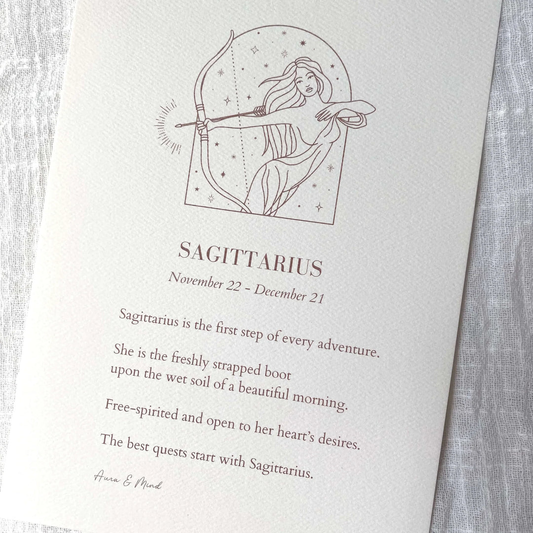 Zodiac Print A5 Portrait Poem