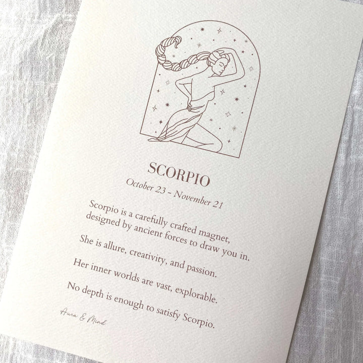 Zodiac Print A5 Portrait Poem