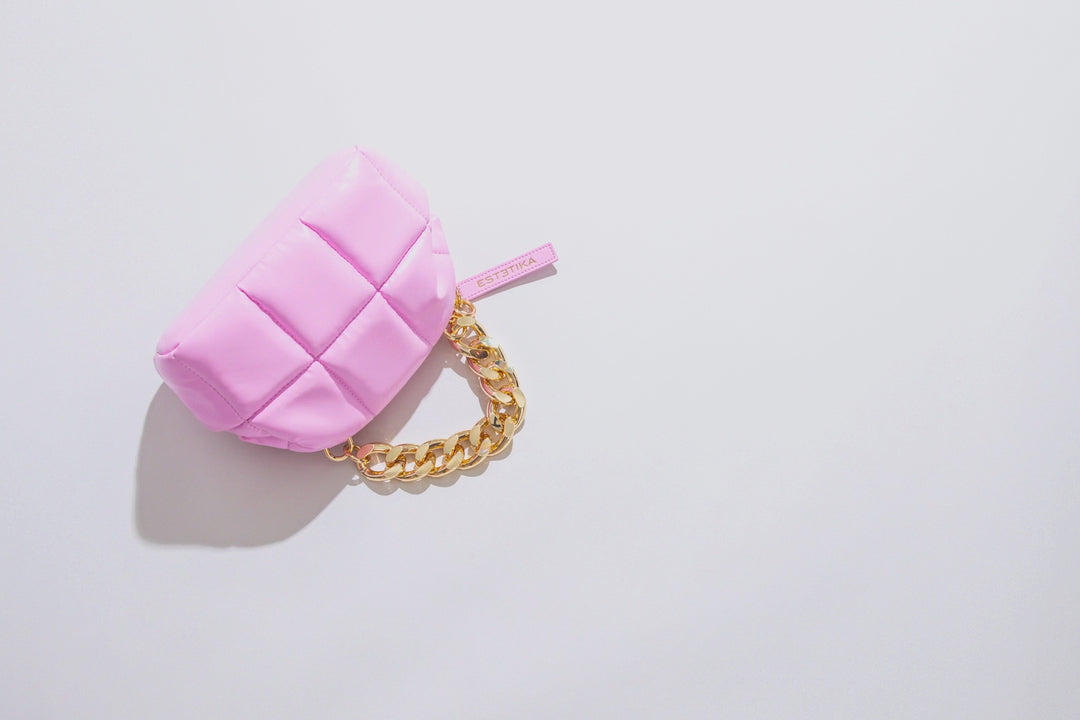 Estetika - The BABEE - Pink Quilted Makeup Clutch Bag