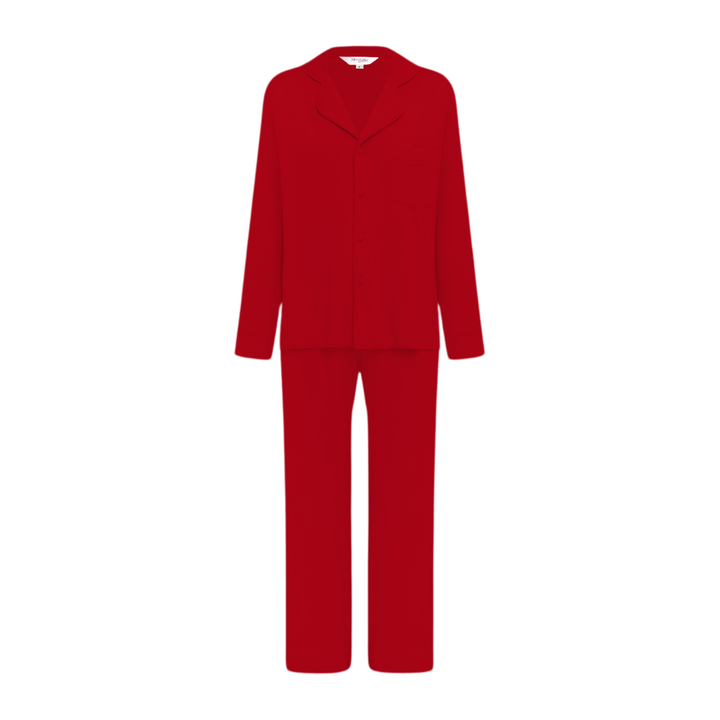 Modal Winter Pyjamas Long Sleeve & Long Pants - Red