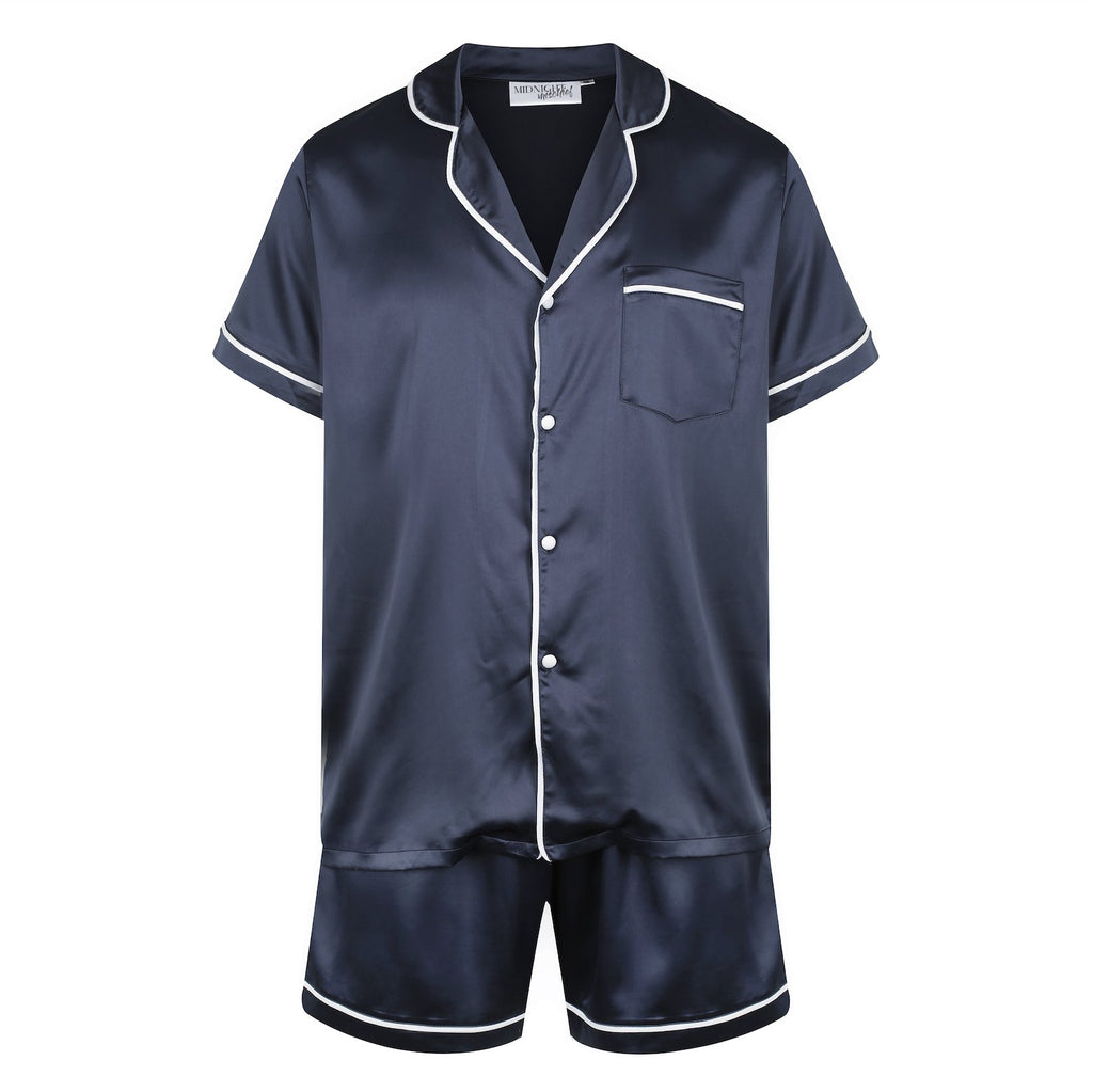 Personalised silk pyjamas mens sale